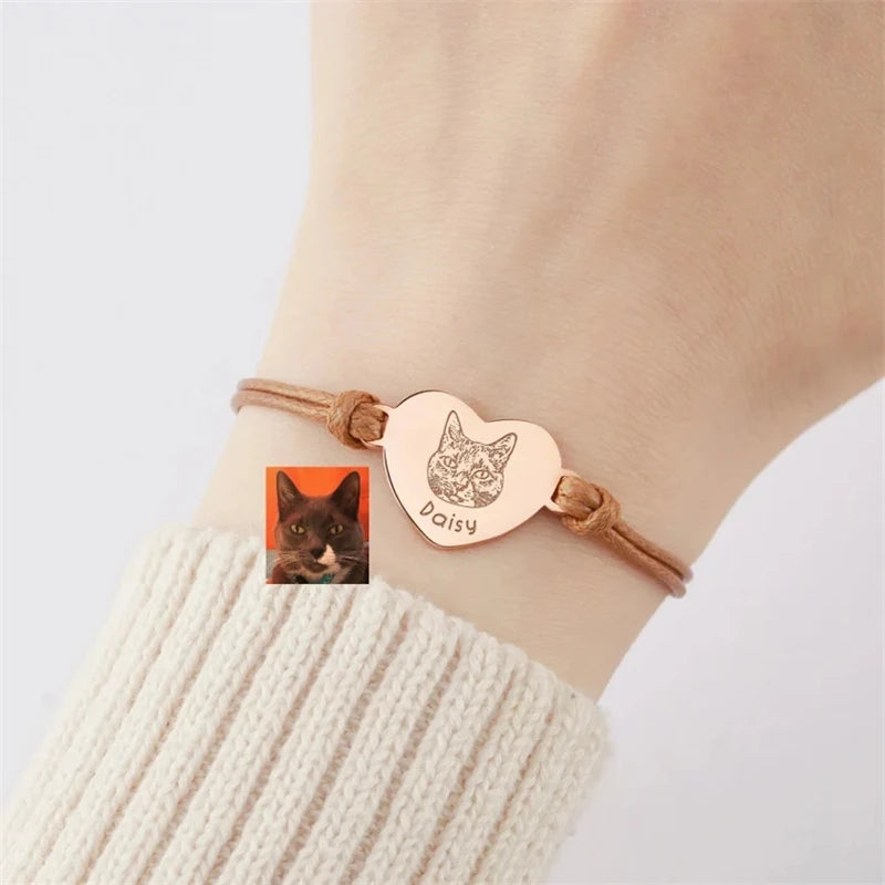 Pulsera “Lleva a tu mejor amigo” Foto de mascota personalizado