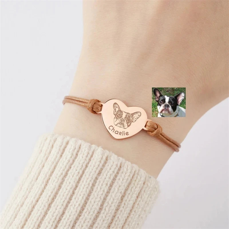 Pulsera “Lleva a tu mejor amigo” Foto de mascota personalizado